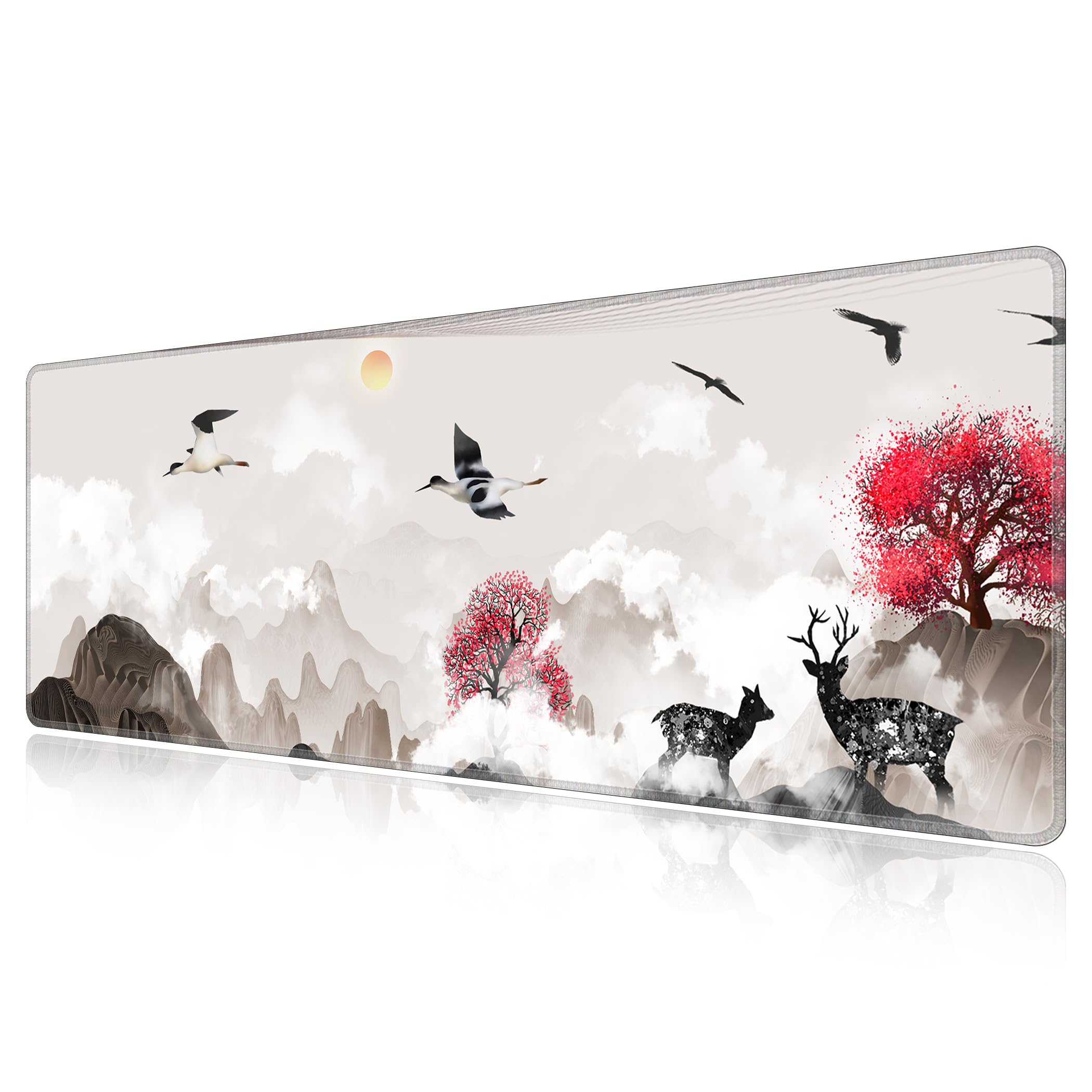 LL-COEUR Mousepad Grande Tappetino per Mouse da Gioco Naturale 1300x500x3mm Tappetino da Scrivania Esteso XXL Speed Gaming XXXL