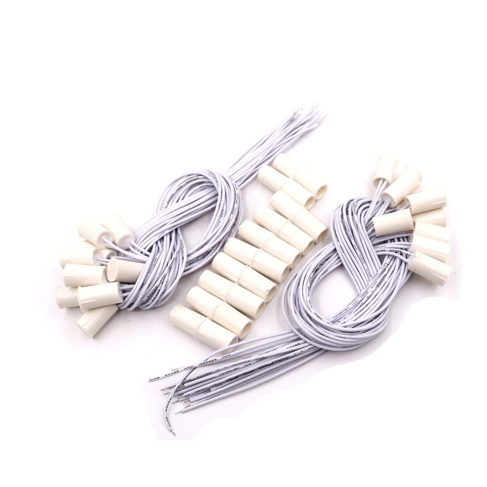 20Pair Door Recessed Magnetic Contacts Security Reed Switch Alarm