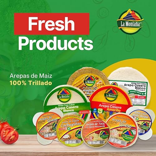 Miniatura 5 de Arepas Colombianas (Arepa Casera Blanca Extra Delgada/Pasteles de Maíz Blanco - PAQUETE FAMILIAR)