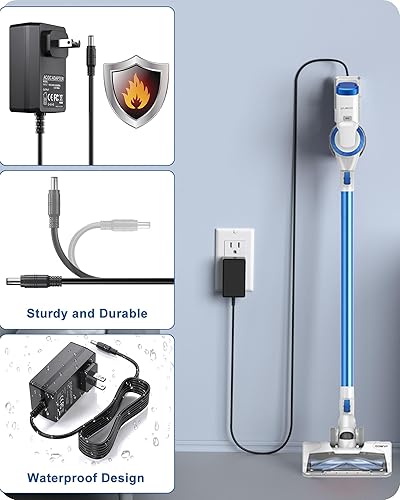 Miniatura 5 de Cargador para aspiradora TINECO compatible con TINECO A10 A11 Hero Master, fuente de alimentación para aspiradora iFLOOR S3 con cable de