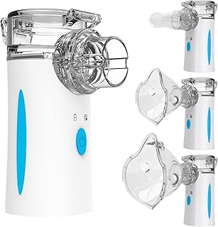 Portable Nebulizer - Rechargeable Nebulizer Machine for Adults and Kids, Ultrasonic Mesh Nebulizer with Two Modes & Self-Cleaning Function for Breathing Problems, FSA and HSA Eligible