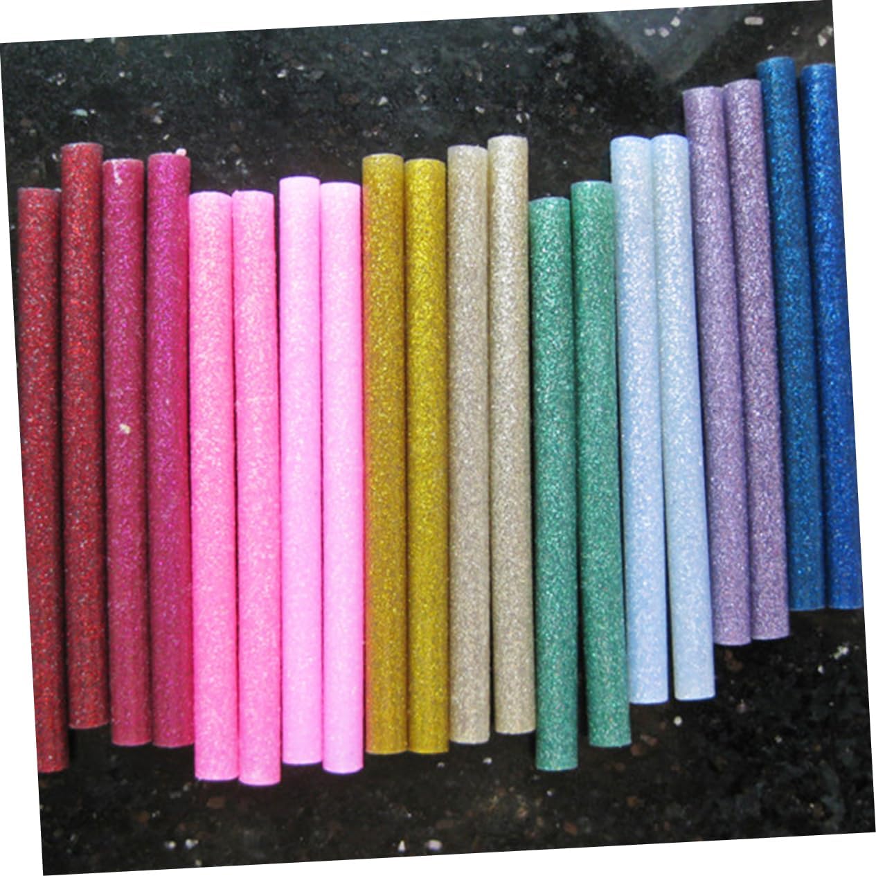 200pcs Glitter Glue Sticks Hot Melt Strips Decoupage Glue for Arts Craft DIY Random Color