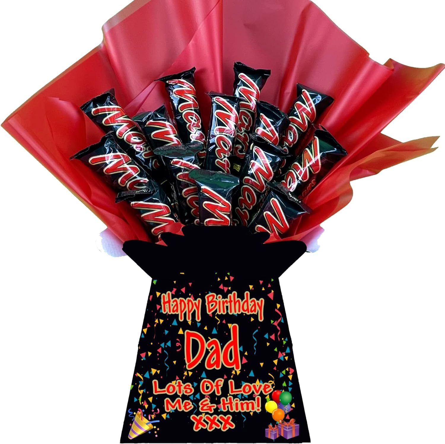 Personalised Chocolate Gift Hamper Bouquet Compatible MARS