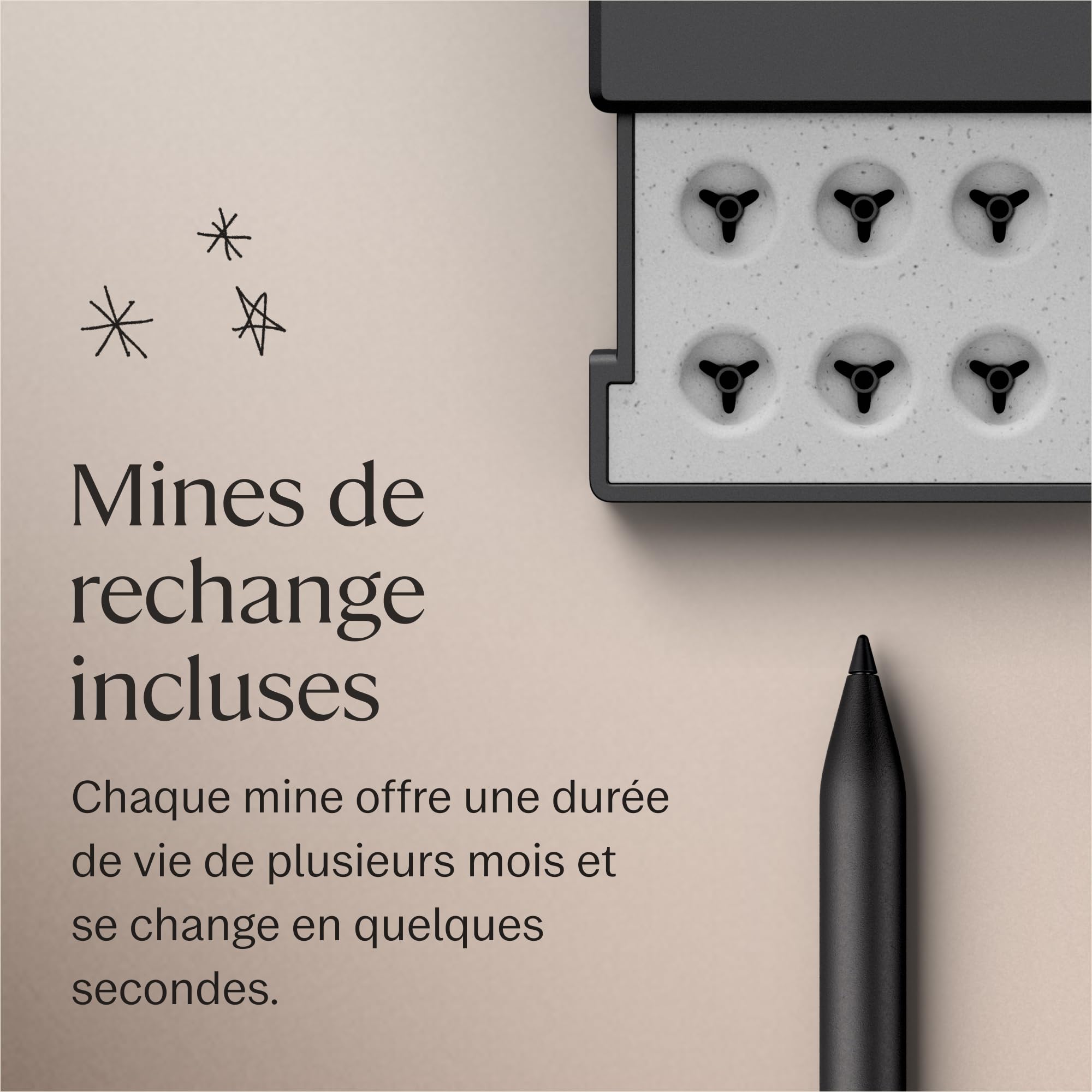 reMarkable Marker Plus | Stylet pour reMarkable Paper Pro et Paper Pro Move | Noir