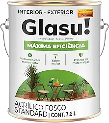Tinta Acrílica Fosco Máxima Eficiência Oceano 3,6L Glasu!