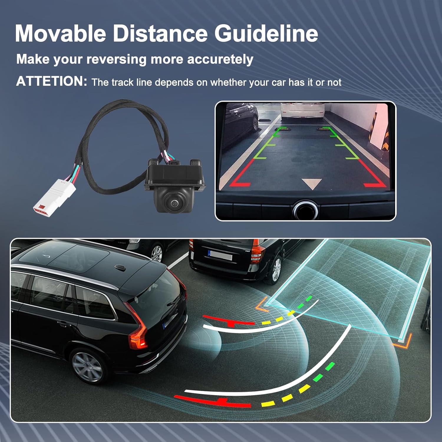 Rear View Backup Camera Parking Assist Camera Compatible with Cadillac XT5 2017 2018 2019 3.6L V6 Replace# 84092887