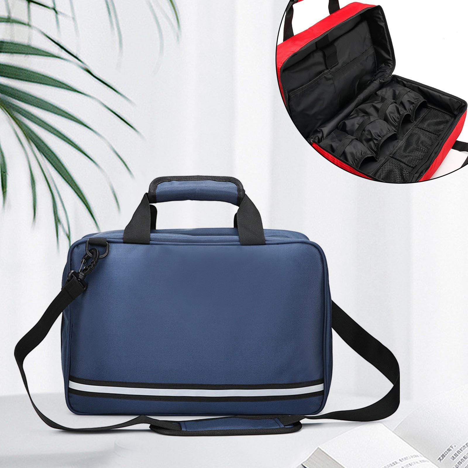 Borsa di primo soccorso vuota di primo soccorso borsa a tracolla organizer First Responder borsa per ufficio esterno (blu)