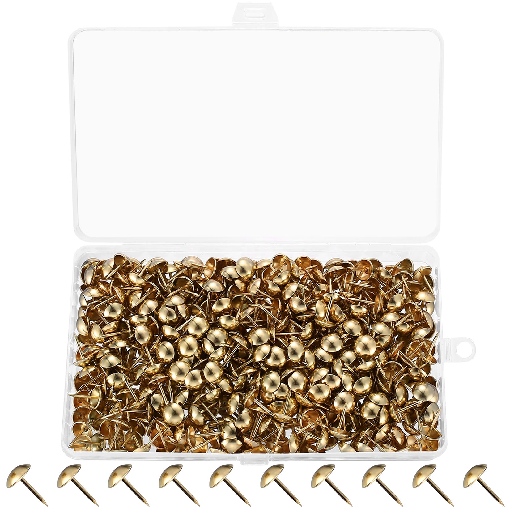 Tenbrachian 580 Pcs Upholstery Tacks, Antique Upholstery Pins, Bronze Nails, Vintage Decorative Thumb Tacks