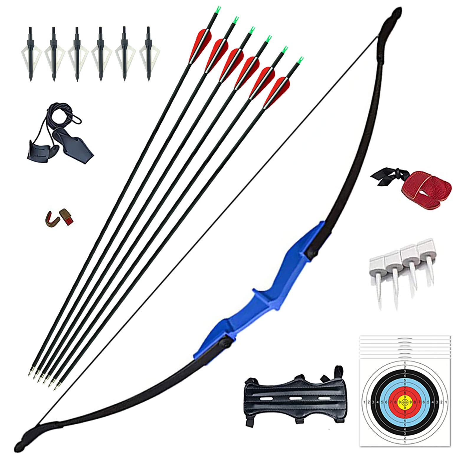 Buy Vogbel Archery Takedown Recurve Bow and Arrow Set 30lb 40lb Left