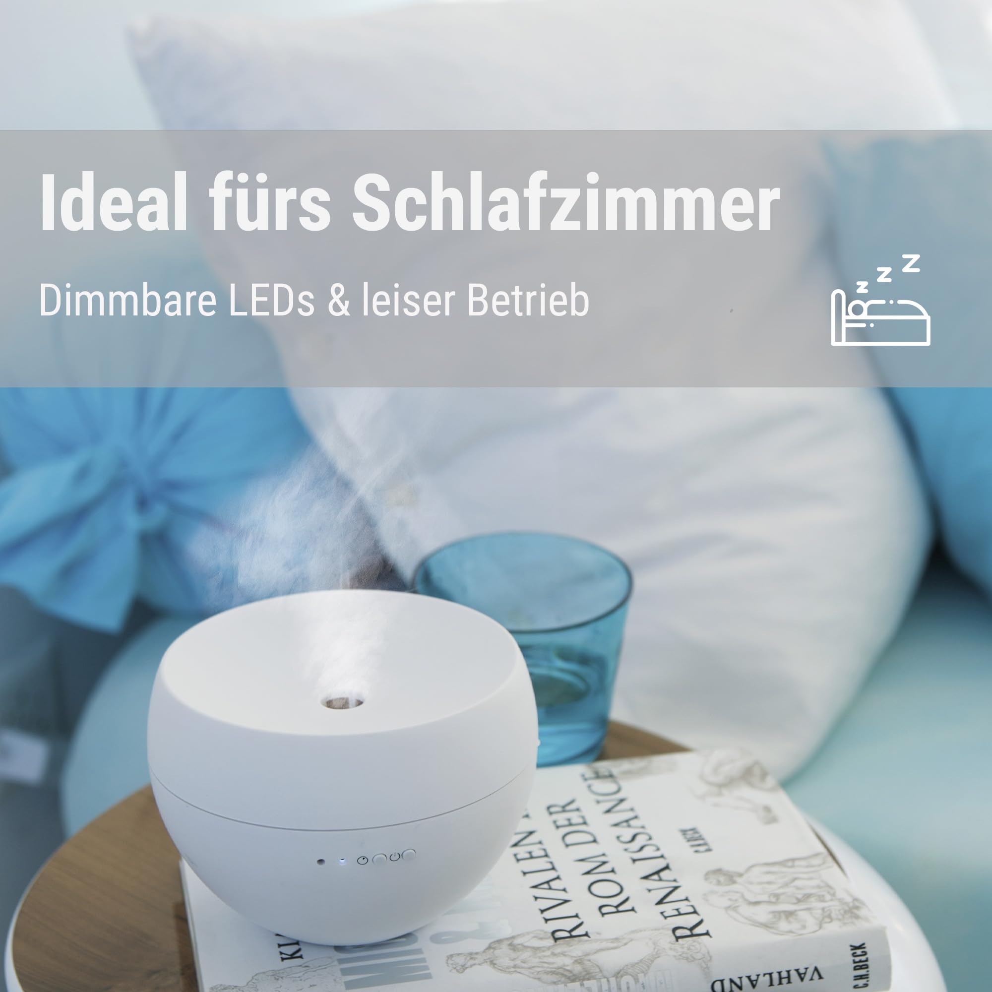 Stadler Form Aroma Diffuser Jasmine, mit Intervall-Modus, für Duftöl geeignet, 24 h Laufzeit, weiss, Weiß