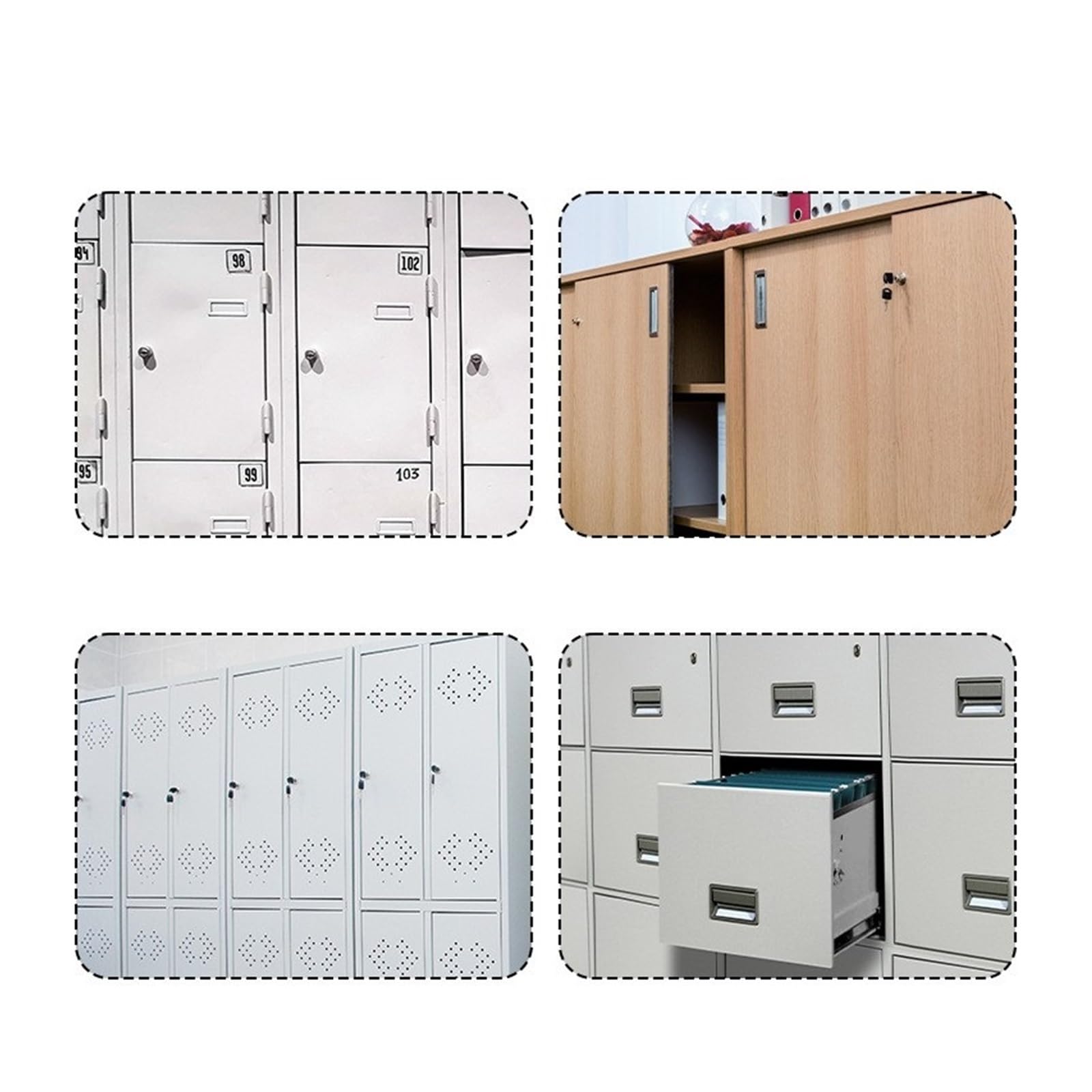 Zamki Do Szafek Ze Stopu Aluminium Z Kluczami | 16-30mm 5 szt. do szafki z szufladami Skrzynka na listy Skrzynka narzędziowa: Dostęp zamykany na klucz(5PCS 30mm)