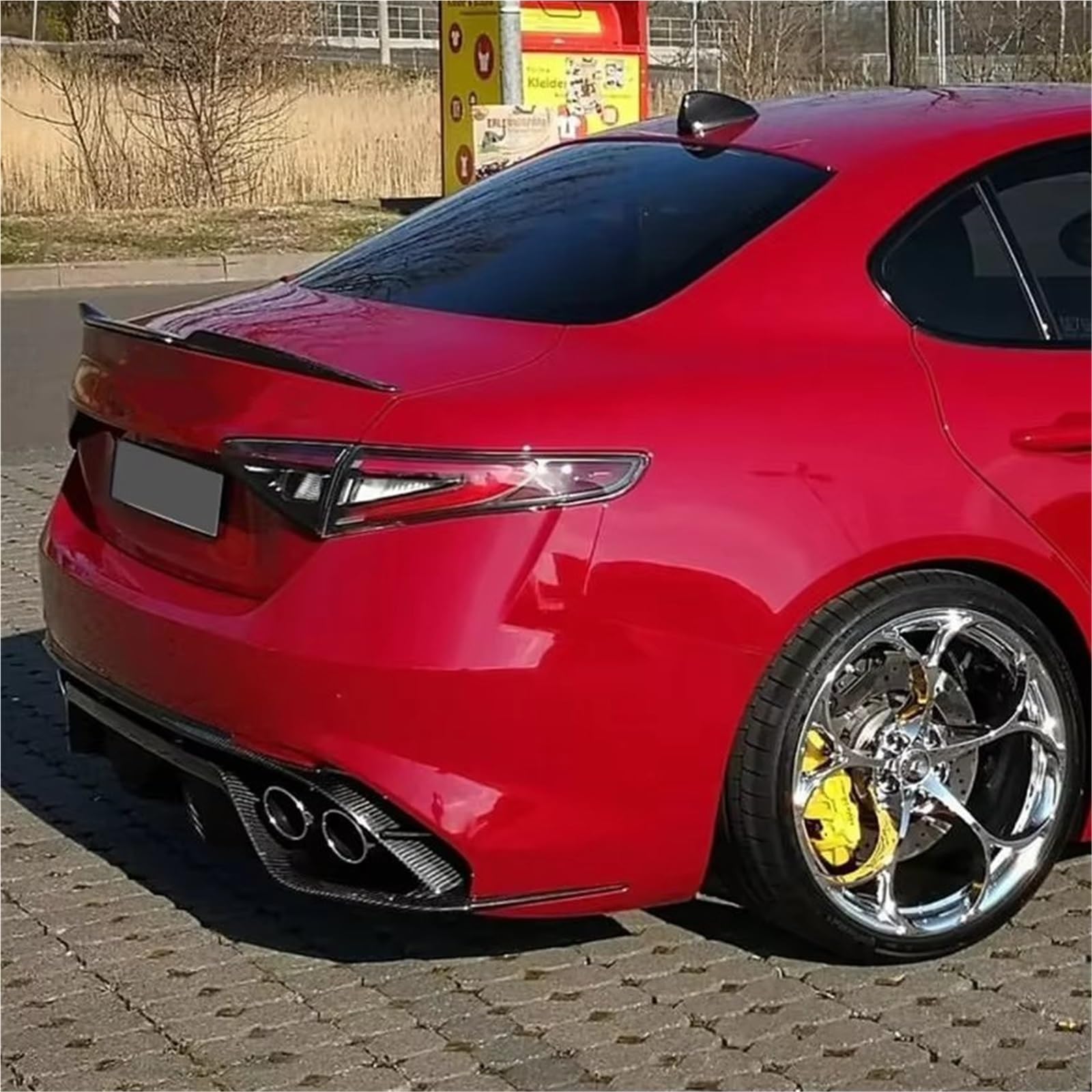Spoiler coda Posteriore Per Bagagliaio Spoiler Posteriore, Splitter Per Tetto, Alettone Posteriore, Finitura Carrozzeria Per Alfa Per Romeo Per Giulia 2016-2023 Alettone Auto(Gloss Black)