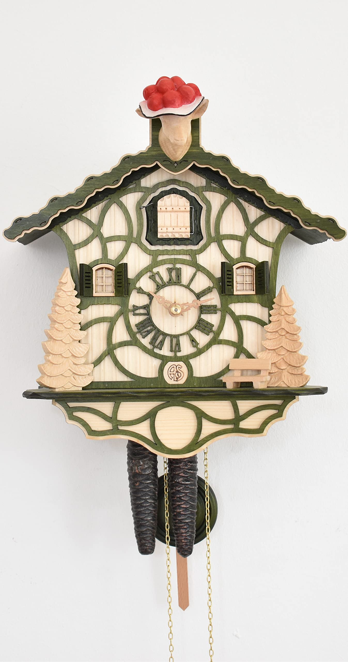 Anton SchneiderQuartz Cuckoo Clock Little black forest house, with music