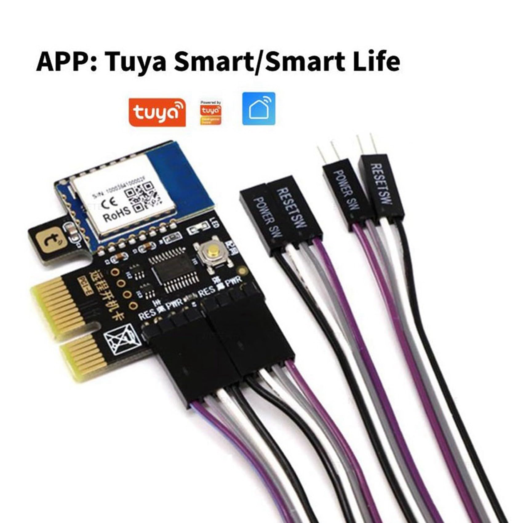 5 pezzi A3 Tuya WiFi PC Interruttore di alimentazione Computer Desktop Avvio remoto Scheda di Avvio Telelavoro Pice Mini Scheda APP Telecomando