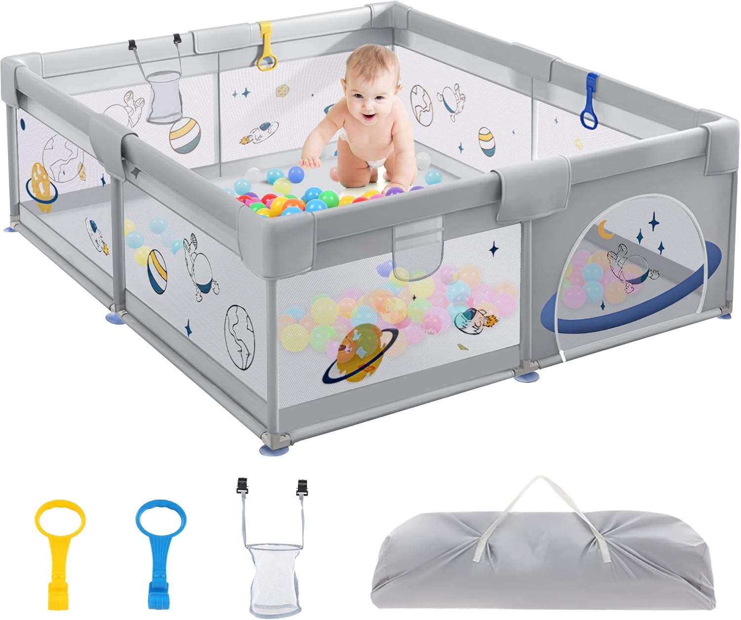 Baby Playpen, Playpen Babies and Toddlers 180 x 150cm Large Baby Playard Indoor & Outdoor Kid