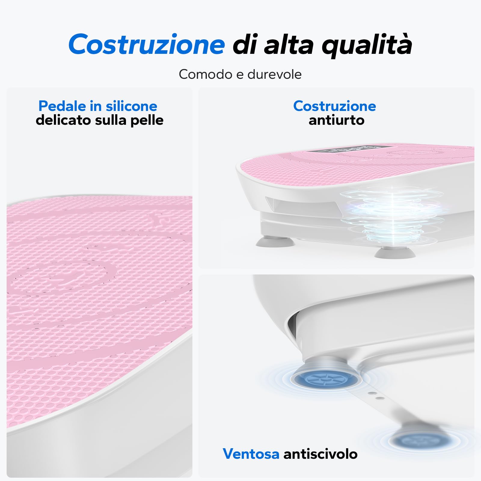 MERACH Pedana Vibrante, Potente Pedana Vibrante Dimagrante per la Costruzione e la Modellazione Muscolare, Controllo Automatico della Velocità, Altoparlante Bluetooth Integrato