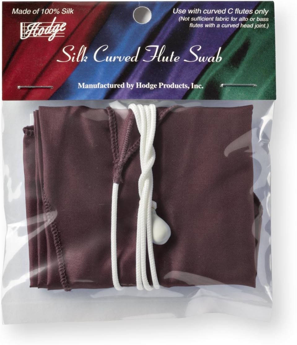 Hodge Silk Curved C-Flute Swab - Burgundy