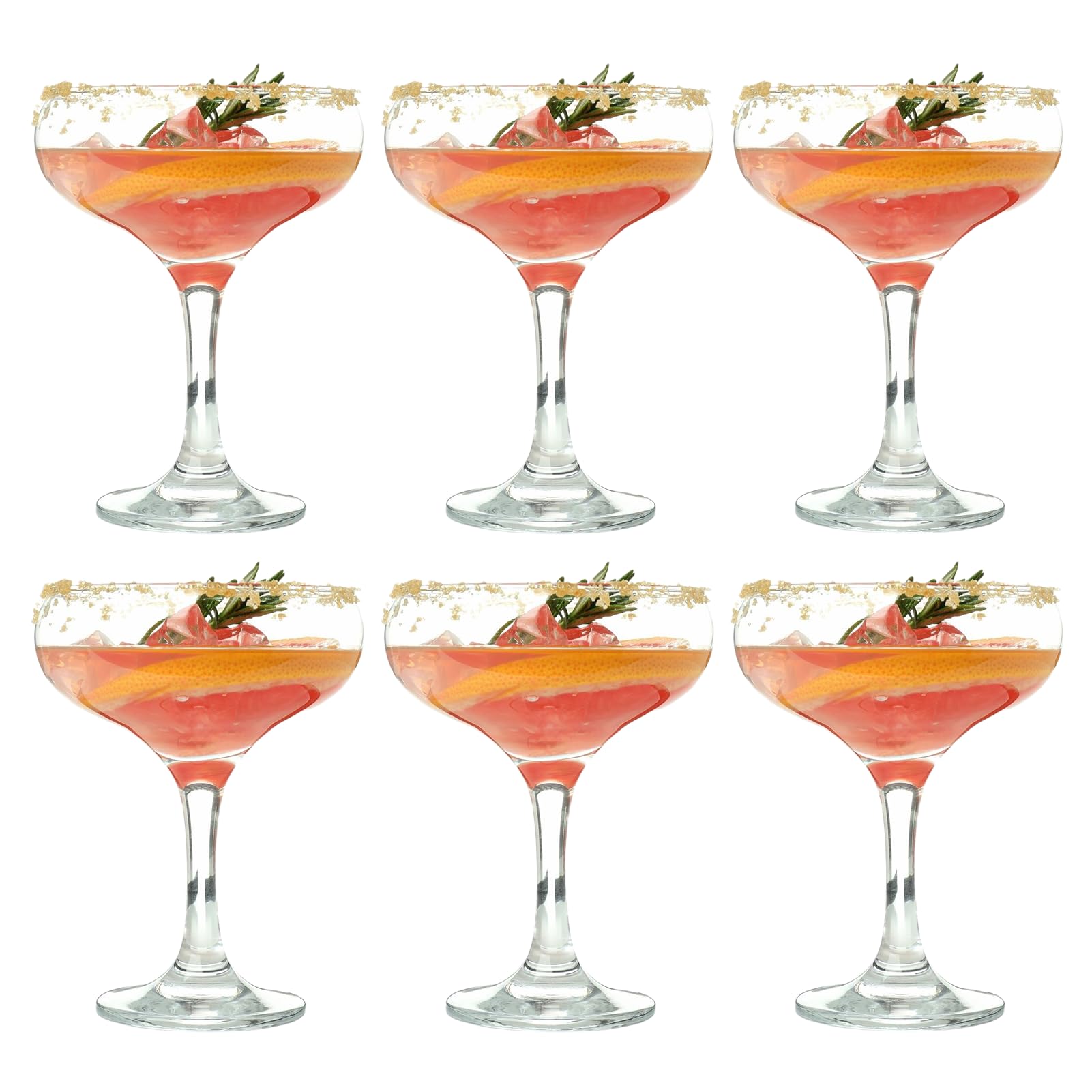 MYKAGS Lot de 6 verres à martini classiques Margarita Daiquiri Manhattan, capacité de 150 ml, parfaits pour les bars à la maison et les divertissements