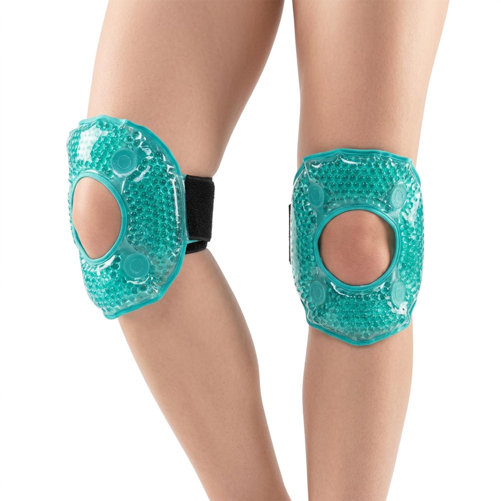 Knie-Kältepackung, Gelperlen, Knie-Kältepackung für Verletzungen, wiederverwendbar, weiche Gel-Kniebandage, Eisbeutel für Knieoperationen, Gelenkschmerzen, Arthrit- und Chronchronschmerzen, Linderung