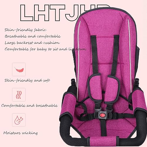 Miniatura 5 de Triciclo para niños, cochecito de triciclo, cochecito para niños, triciclo 4 en 1, triciclo plegable para niños con asa de empuje, toldo extraíble,