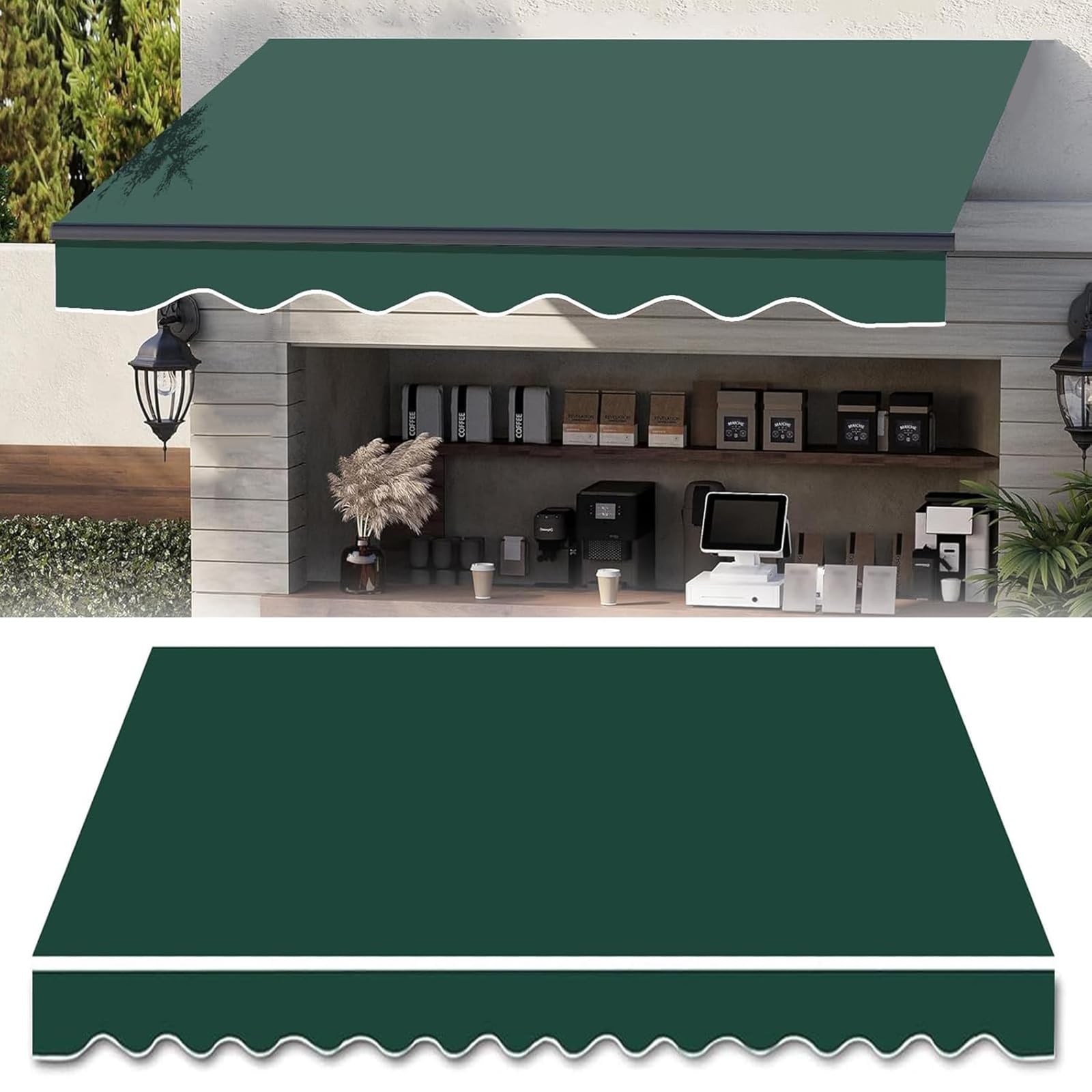 Toile de rechange pour auvent de terrasse pour ombrager vos repas