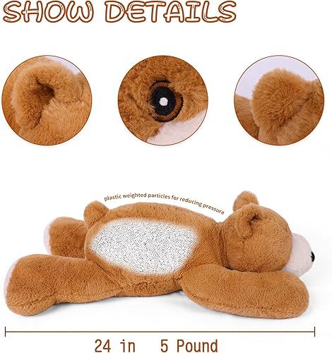 Miniatura 2 de Animales de peluche de oso con peso de 5 libras, 24 pulgadas para niños, adultos, niños y niñas, bonito juguete de almohada suave para Navidad, San