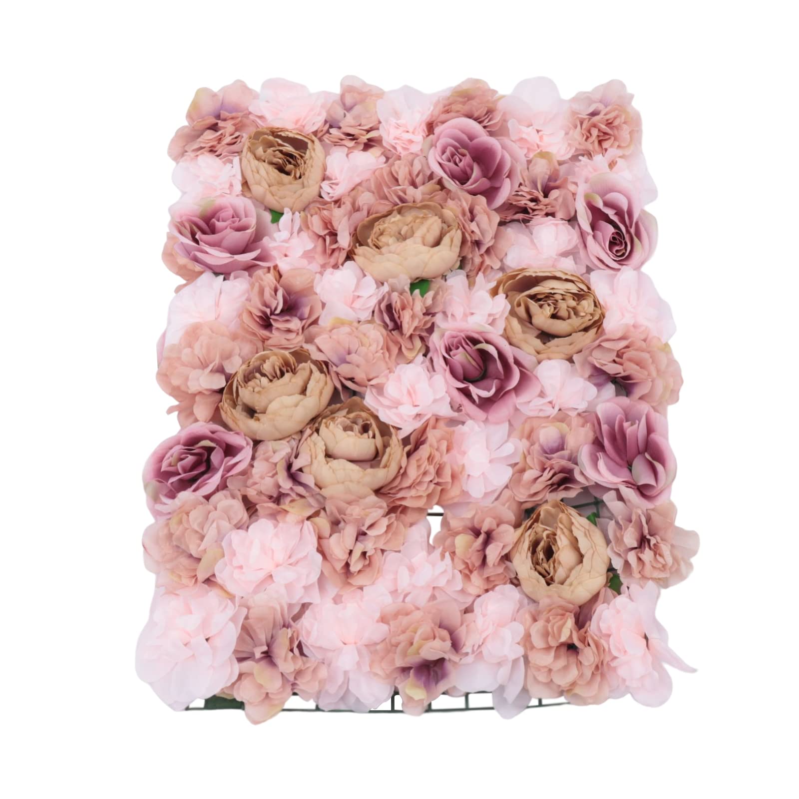 Lot de 6 panneaux muraux en forme de fleurs artificielles pour mariage, 60 x 40 cm, rose dahlia, fond mural pour fête, décoration de la maison