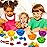 Counting Toys Matching Game for Kids with Sorting Bowls Preschool Learning Educational Activities Toys Color Classification and Sensory Game Set Toddler Fine Motor Toys for 3 4 5 Years Old-Animals