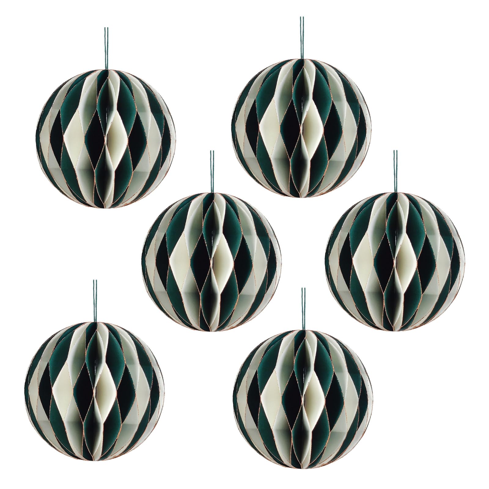 Elnwnnkc B 6Pcs Round Paper Sphere Easy Assembly Ornament Indoor Outdoor Celebration Accessories Party Supplies Tree Accessories