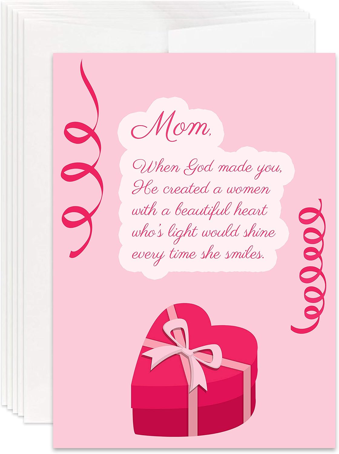 Christian Mom Birthday Card for Mom Card Christian Birthday Card, Christian Gift for Mother Woman Her Birthday (Pack of 25)