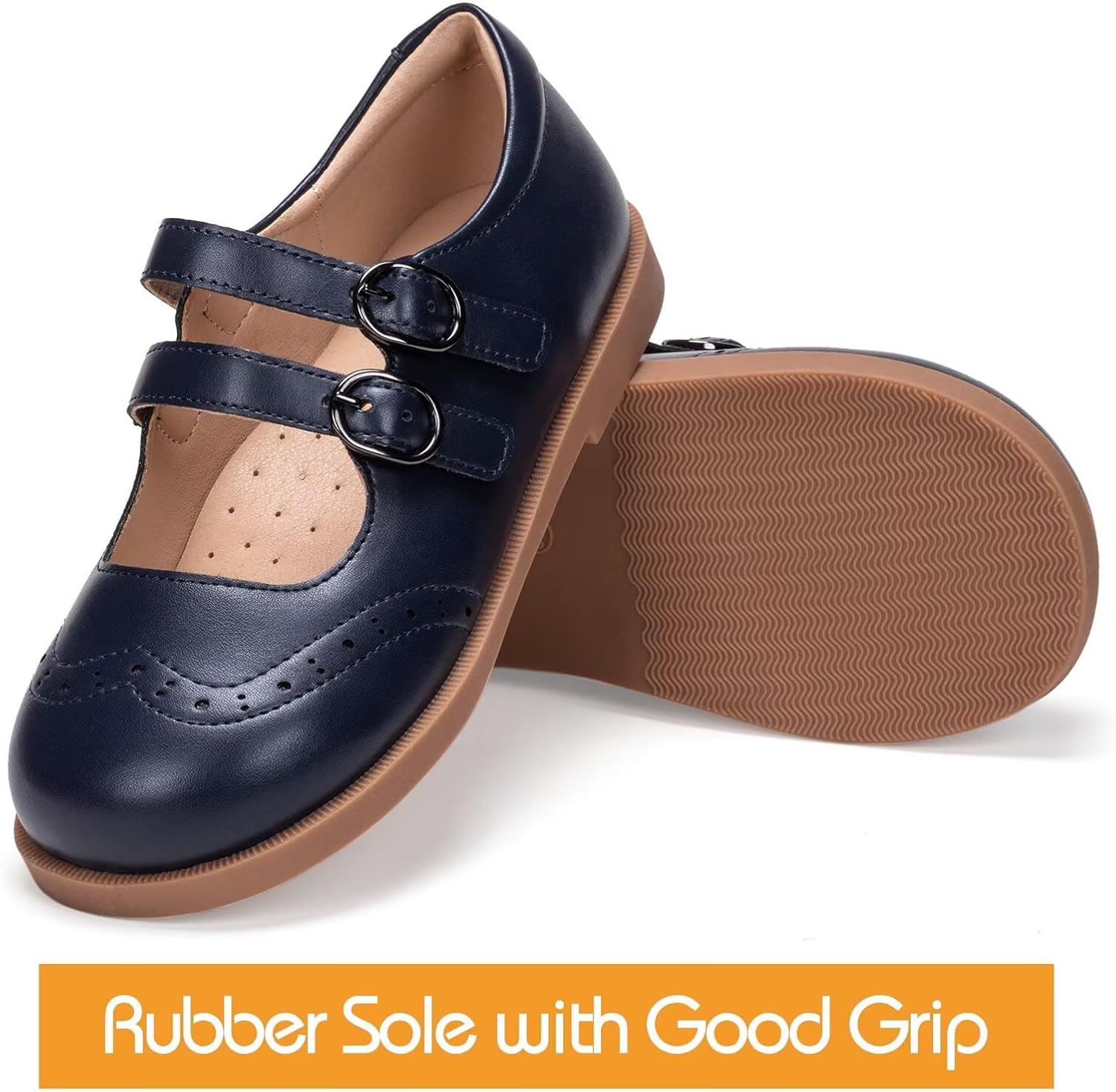 Frank Mully Girls Flats Mary Jane Shoes Round Toe Dress Shoes School Oxford Flats for Toddler/Little Kid - Image 6