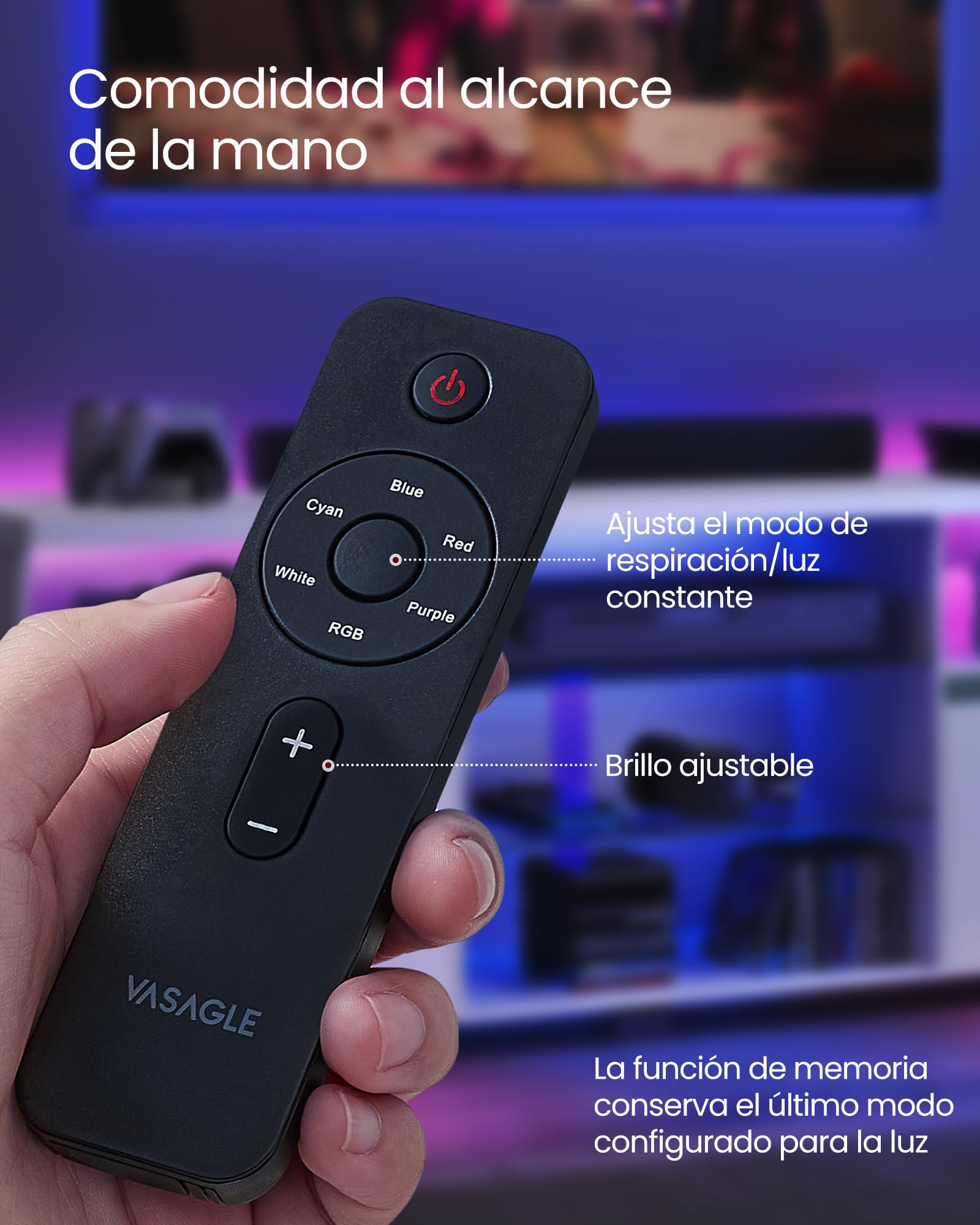 VASAGLE Kailyn Colección - Mueble de TV con LED, para Televisores hasta 70 Pulgadas, con Estantes Abiertos de Cristal, 2 Armarios con Puertas, 160 cm, Salón, Dormitorio, Blanco LTV331T10