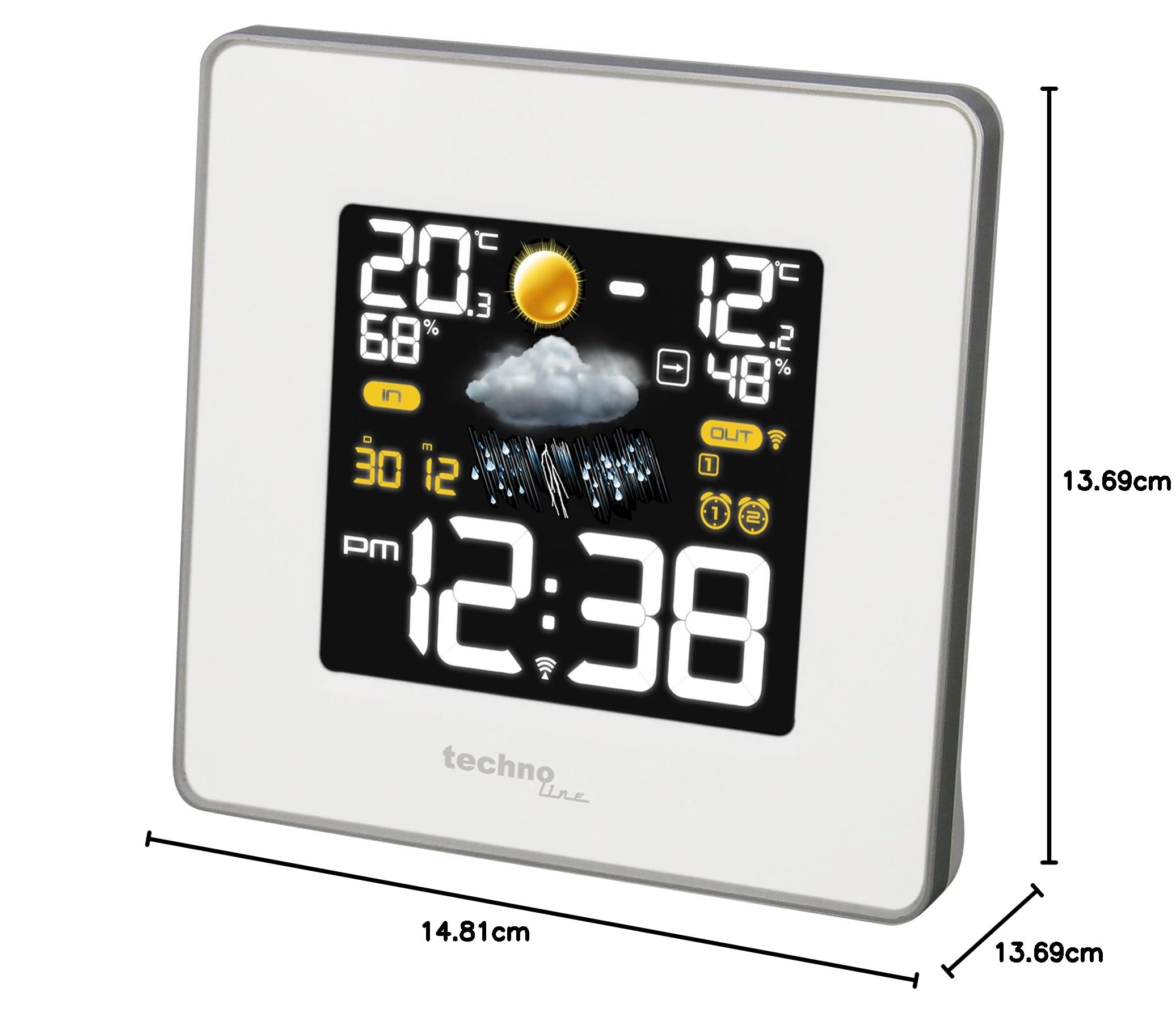 Technoline WS 6440 PREMIUM Wetterstation, weiß