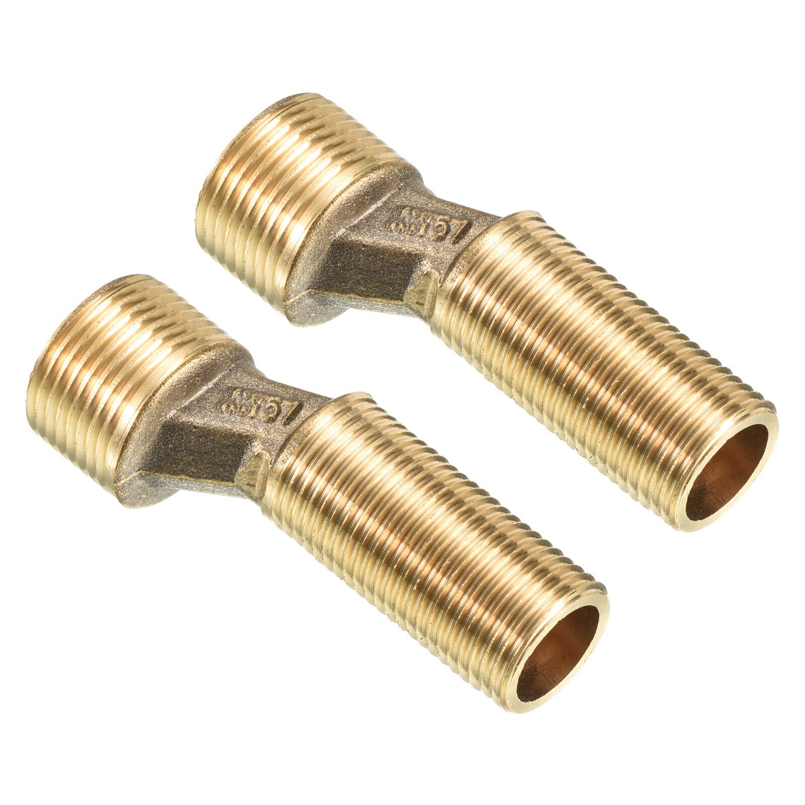 Tool parts 2Pcs Brass G1/2 To G3/4 Male Thread 75mm Claw Foot Bathtub Faucet Adapter