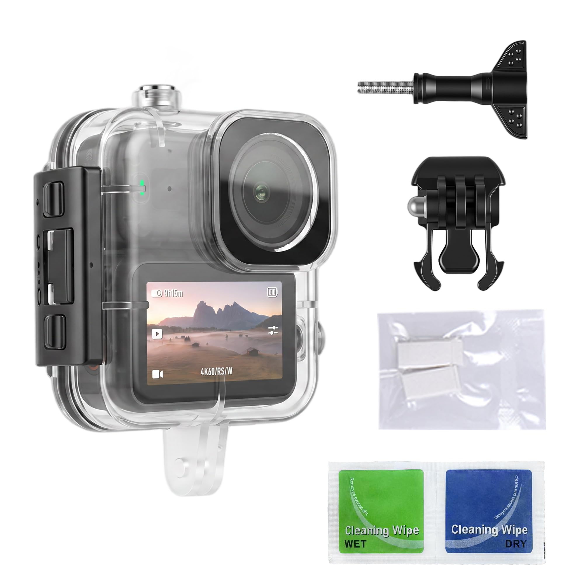 Walking Way Waterproof Case for DJI Osmo Nano, Anti-Fog Underwater Camera Housing, 60M/196FT Deep Diving Protective Shell Accessories Kit-picture-13
