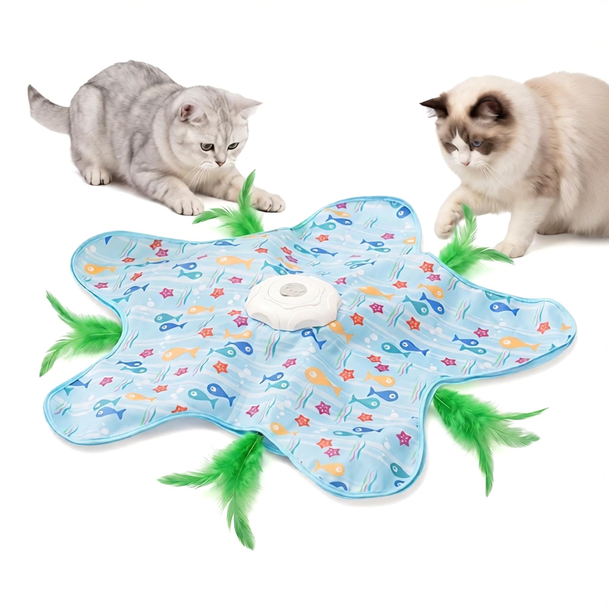 Interactive Cat Toy, Automatic Hide & Seek Kitten Toy for Indoor Cats