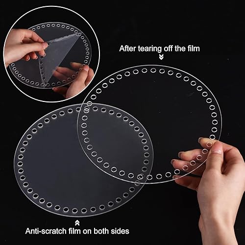 Miniatura 5 de uxcell Kit de fabricación de bolsos de acrílico, 15 piezas, juego de cestas de algodón acrílico, moldeador de paneles, hilo de tejer, correas de