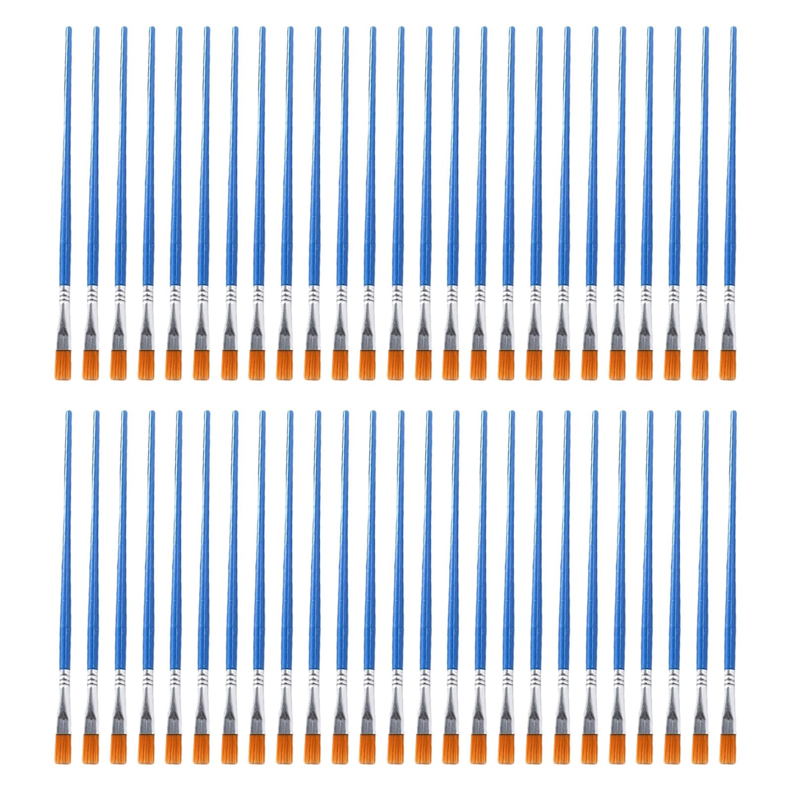 50 Pcs Pointed Round Flat Paint Brushes Art Supplies Watercolor Painting Brushes Set for Adult Students Acrylic Paint Brush