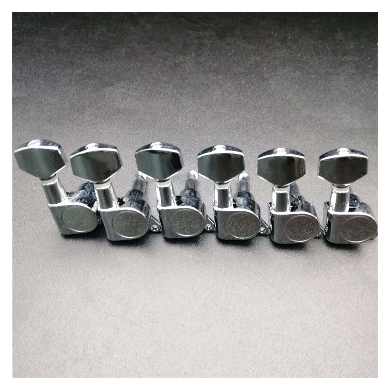 Clavijas Guitarra Cuerdas Repuesto 6pc Botones Pequeños Cadros De Engranaje Sellado Peguas De Ajuste Tuners Cabezales De Máquina para Guitarra (Color : Chrome 6R)