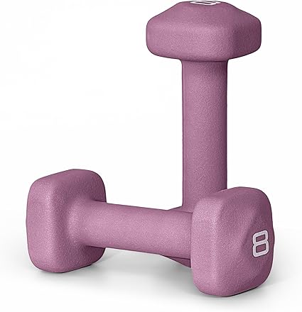 Tone Fitness Neoprene Dumbbell Weight Pairs with Anti-Roll Square Head | Multiple Options