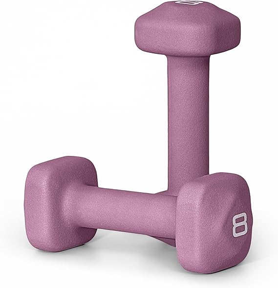 Tone Fitness Neoprene Dumbbell Weight Pairs with Anti-Roll Square Head | Multiple Options