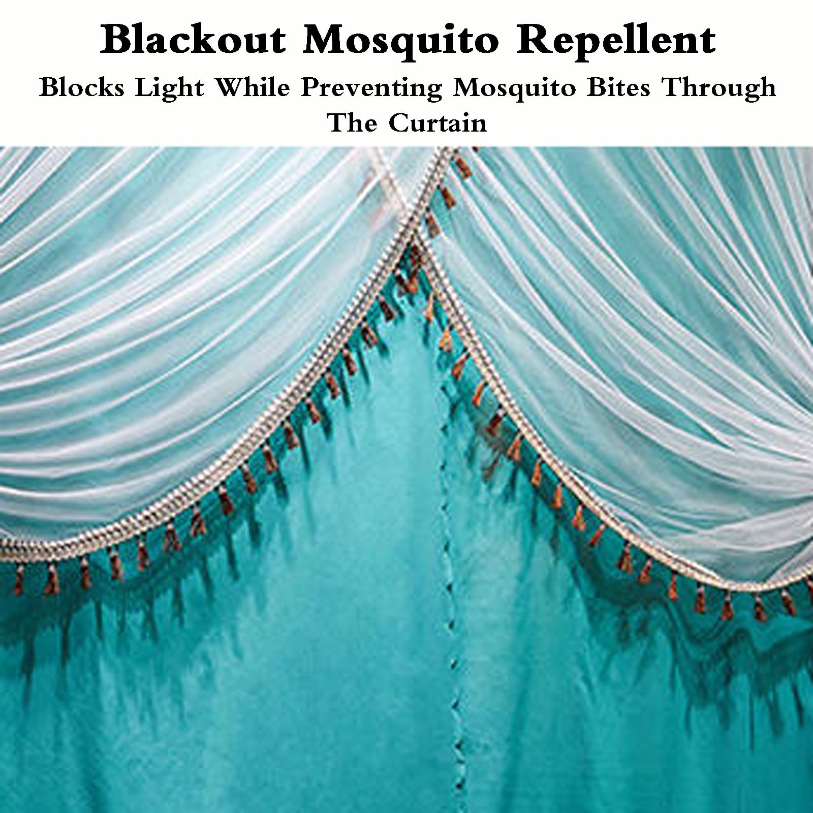 Moustiquaire double couche confortable pour lit de princesse, rideaux occultants pour lits à baldaquin, ciel de lit élégant pour lit king size, rideaux de lit de rêve