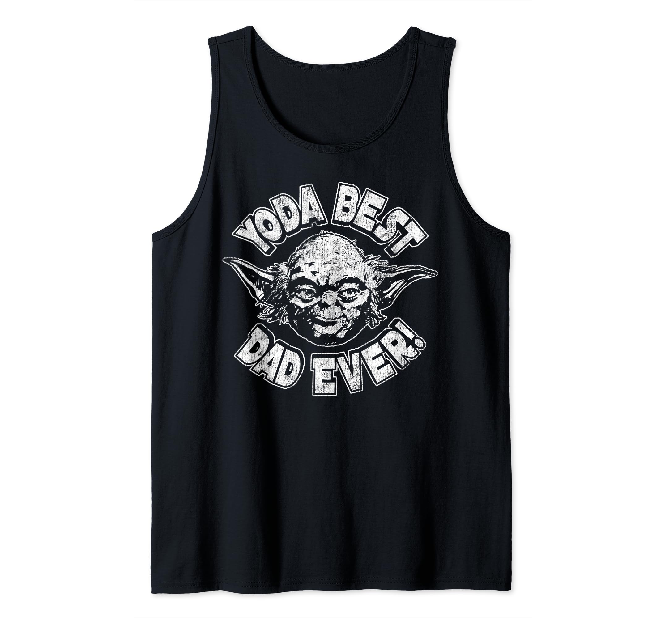 Star Wars Father's Day Yoda Best Dad Ever Head Shot Stamp Tank Top