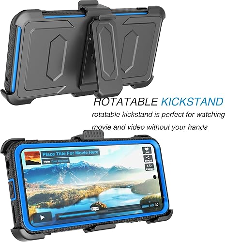 Miniatura 10 de Tekcoo Funda para Motorola Moto G 5G  Solo 2023  XT2313 Tshell Protector de pantalla incorporado Clip de cinturón de bloqueo con función atril