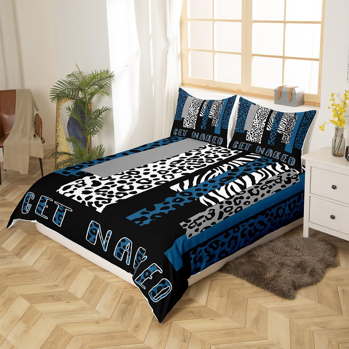 Set Biancheria Da Letto Feelyou 3D Animalier – Leopardo E Zebra Rosa – King Size (264x228 Cm) – Morbida Microfibra, Federe Incluse - 2