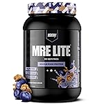 REDCON1 MRE Lite Whole Food Protein Powder, Blueberry Cobbler - Low Carb & Whey Free Meal Replacement with Animal Protein Blends - Easy to Digest Supplement Made with MCT Oils (30 Servings)