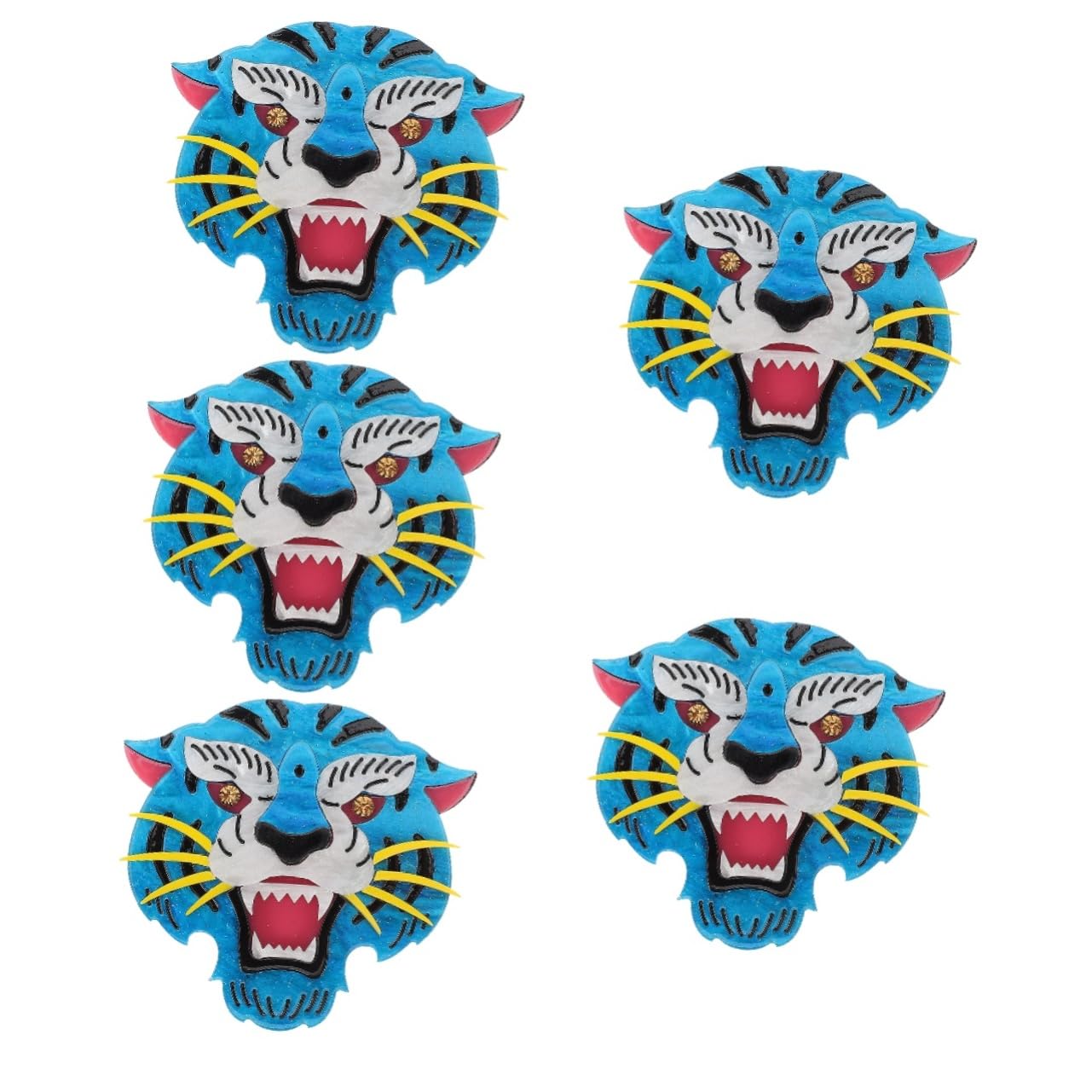 Beavorty Tiger Brosche Karikatur Brosche für Frauen Taschenstifte Mädchen Tasche Schultasche -Broschen Cardigan-Clips Brosche Clips Tiger-Tier-Brosche Acryl