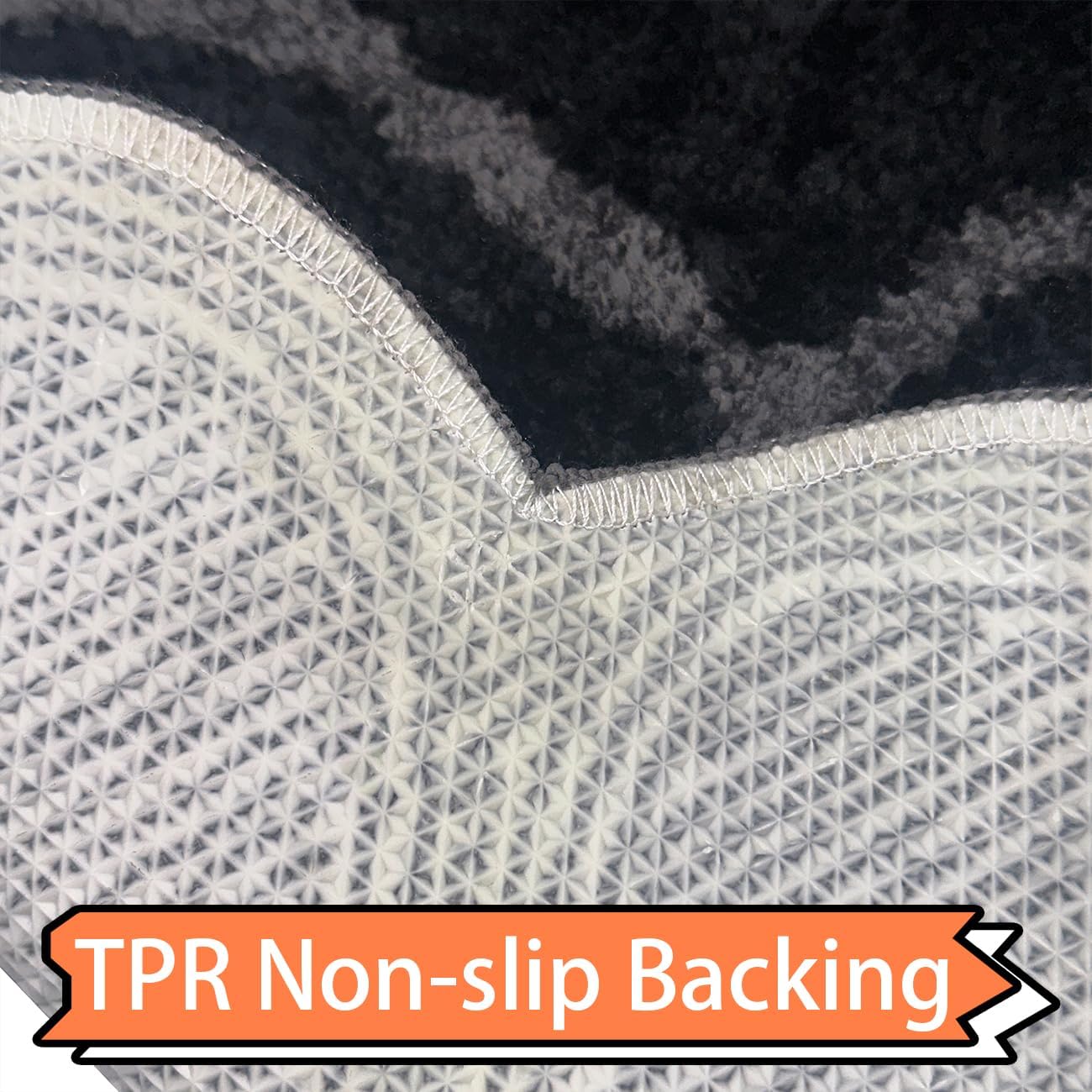 Trippy Flower Rug Cool Bathroom Rugs 2.6FT Gothic Black Bath Mat Tufted Extra Soft Water Absorbent Quick Dry Bathroom Mat Non Slip Halloween Skull Horror Decor Carpet (Black,2.6x2.6FT)