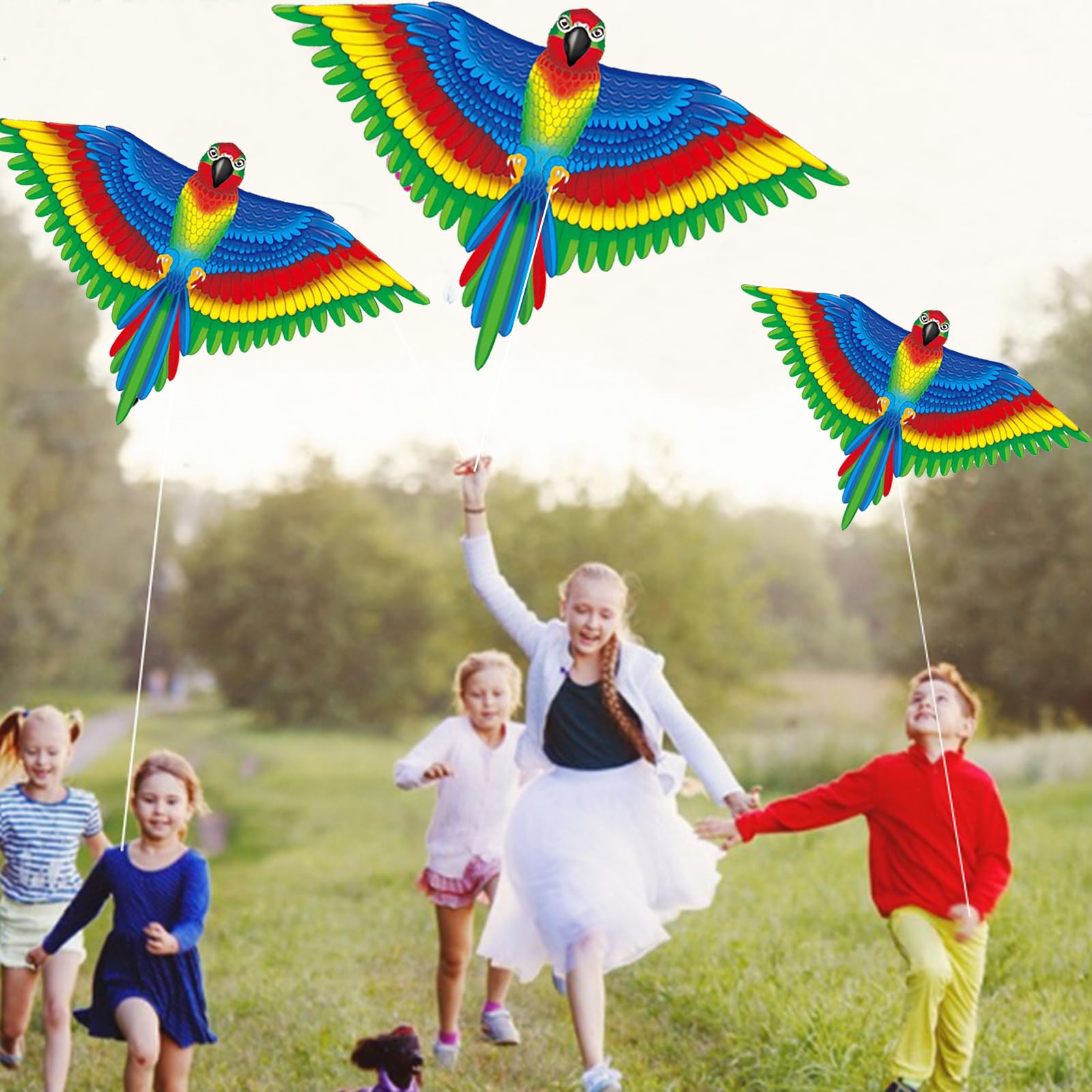 Grand cerf-volant coloré pour débutant, 133 x 96,5 cm, longue queue, poignée d'enroulement et ligne pour enfants et adultes, plage et activités de plein air