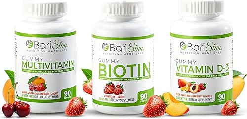 BariSlim Gomitas multivitamínicas bariátricas – Vitamina gomosa especialmente formulada para pacientes después de una cirugía de pérdida de peso –